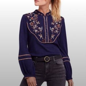 Free People Sundance Kid Henley Top